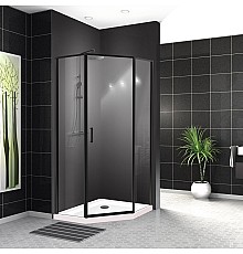 Душевой уголок BelBagno Uno 100х100 UNO-195-P-1-100-C-NERO Черный матовый