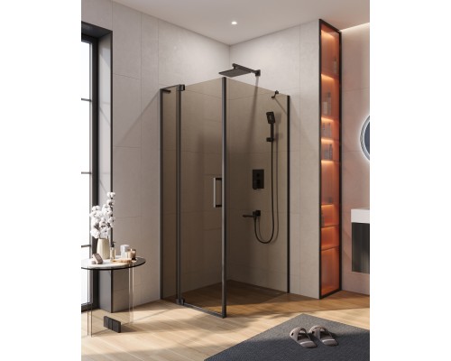 Душевой уголок Cezares Slider 70x100 SLIDER-AH-1-100-70/80-BR-NERO Черный матовый