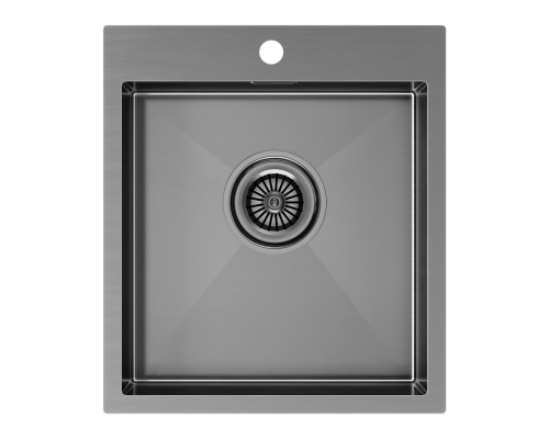 Кухонная мойка Paulmark Favor 45 PM214551-GM Вороненая сталь