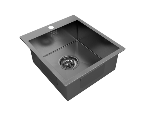 Кухонная мойка Paulmark Favor 45 PM214551-GM Вороненая сталь