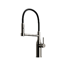 Смеситель для кухни SANCOS Pride SC4011GG с гибким изливом, вороненая сталь