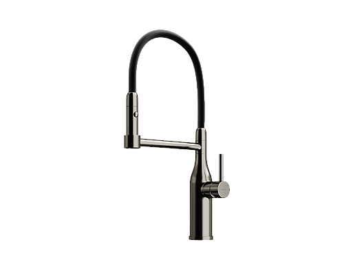 Смеситель для кухни SANCOS Pride SC4011GG с гибким изливом, вороненая сталь Смеситель для кухни SANCOS Pride SC4011GG с гибким изливом, вороненая сталь