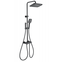 Душевая система с термостатом Wonzon&Woghand, Черный матовый