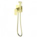 Смеситель с гигиеническим душем встраиваемый Wonzon&Woghand, Брашированное золото