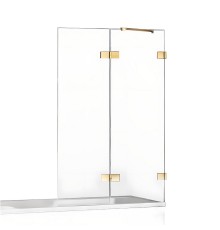 Шторка для ванны NEW TRENDY AVEXA GOLD BRUSHED 130x150 R брашированное золото