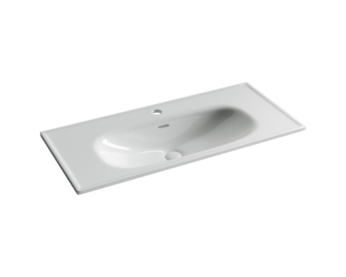 Раковина накладная Ceramicanova Сабо (Sabo) с отверстием под смеситель 1000x460x130 белый