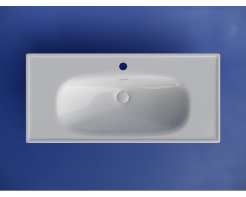 Раковина накладная Ceramicanova Сабо (Sabo) с отверстием под смеситель 1000x460x130 белый