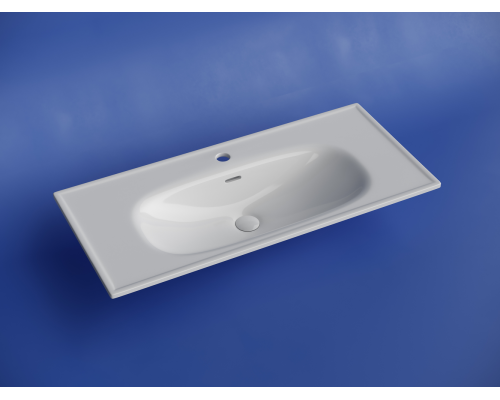 Раковина накладная Ceramicanova Сабо (Sabo) с отверстием под смеситель 1000x460x130 белый
