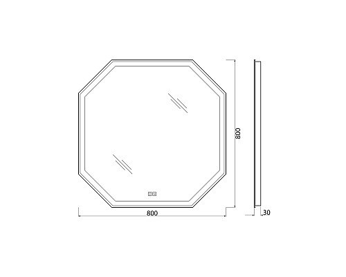 Зеркало BelBagno 80 SPC-OTT-800-800-LED-TCH-WARM с подсветкой с подогревом с сенсорным выключателем Зеркало BelBagno 80 SPC-OTT-800-800-LED-TCH-WARM с подсветкой с подогревом с сенсорным выключателем