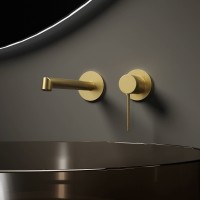 Смеситель для раковины Vincea Rim VBFW-2RM1BG встраиваемый однорычажный, браш золото