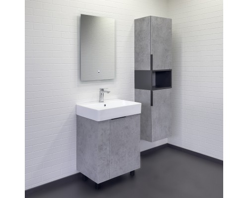 Напольная Тумба с раковиной Comforty Асти 60Н бетон светлый Comforty CF3WL032