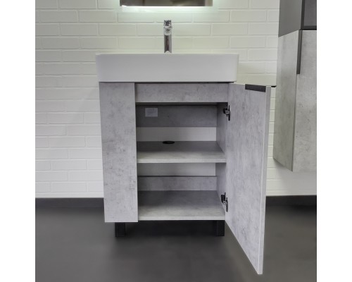 Напольная Тумба с раковиной Comforty Асти 60Н бетон светлый Comforty CF3WL032