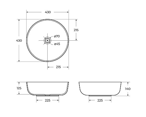Раковина накладная BelBagno BB1077 Раковина накладная BelBagno BB1077