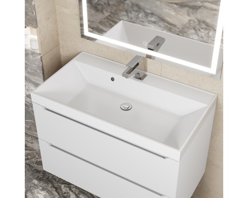 Раковина для ванной 80 см, Uperwood Classic, белая глянцевая