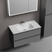 Тумба под раковину подвесная Sancos Folk 89х44х50, с доводчиками, Grey soft, FL90GS