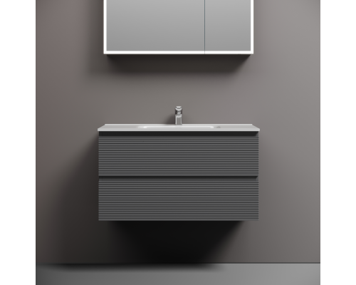 Тумба под раковину подвесная Sancos Folk 89х44х50, с доводчиками, Grey soft, FL90GS