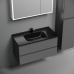 Тумба под раковину подвесная Sancos Folk 89х44х50, с доводчиками, Grey soft, FL90GS