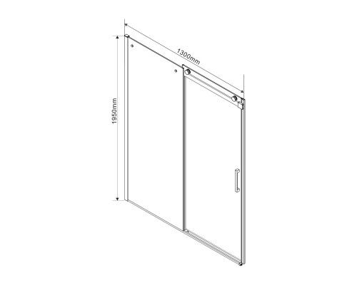 Душевой уголок Vincea Como VSR-1C1013CL 1300x1000 хром стекло прозрачное