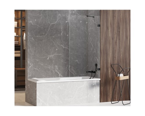 Шторка для ванны NEW TRENDY AVEXA BLACK 60x150 черный
