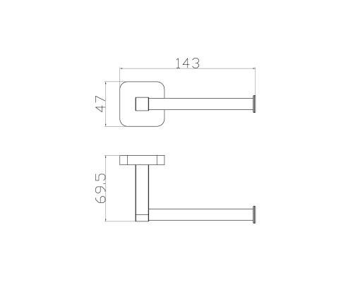 Держатель для туалетной бумаги без крышки Wonzon&Woghand, Хром