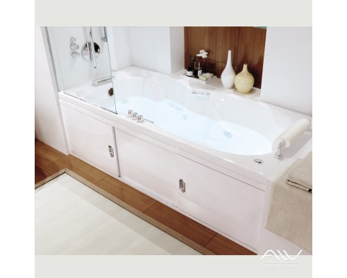 Экран под ванну Alavann Still 160 раздвижной МДФ белый