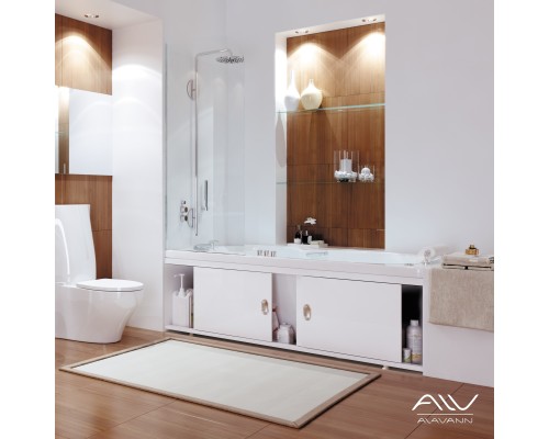 Экран под ванну Alavann Still 160 раздвижной МДФ белый