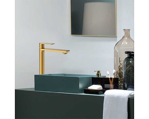 Смеситель для раковины Vincea Vogue VBF-1V2BG однорычажный брашированное золото