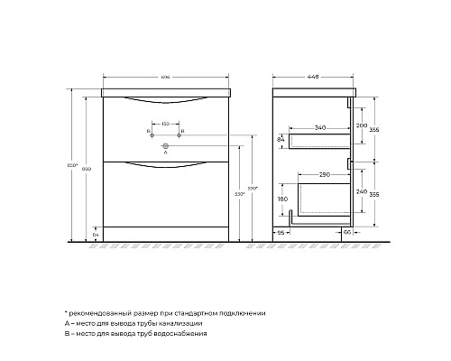 Тумба под раковину BelBagno Marino 70 MARINO-700-2C-PIA-BL-P Bianco Lucido Тумба под раковину BelBagno Marino 70 MARINO-700-2C-PIA-BL-P Bianco Lucido
