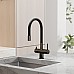 Смеситель для кухни SANCOS Lucia SC4004GG с подключением фильтра для воды, вороненая сталь