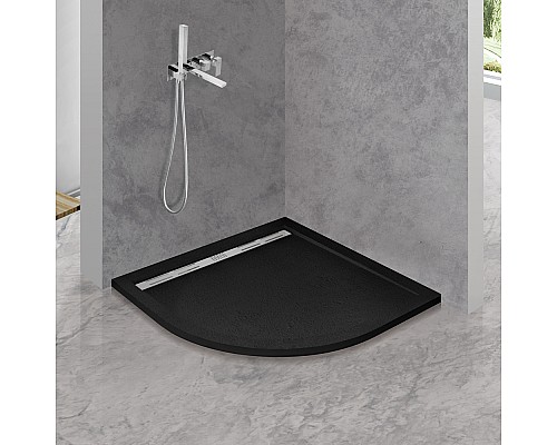 Душевой поддон из искусственного камня Cezares Tray AS 90х90 TRAY-AS-R-90-30-NERO