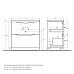 База под раковину BelBagno MARINO-800-2C-PIA-BL-P