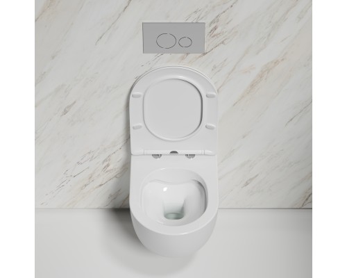 Подвесной унитаз Ceramicanova Modena Rimless белый