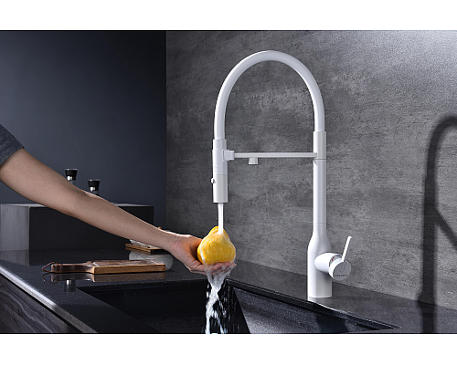 Смеситель для кухни Paulmark Magneto One Ma213188-WH Белый матовый