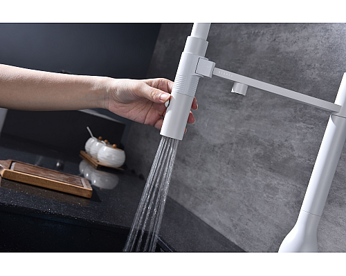 Смеситель для кухни Paulmark Magneto One Ma213188-WH Белый матовый