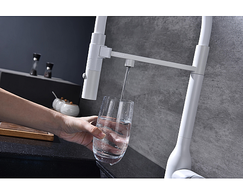 Смеситель для кухни Paulmark Magneto One Ma213188-WH Белый матовый