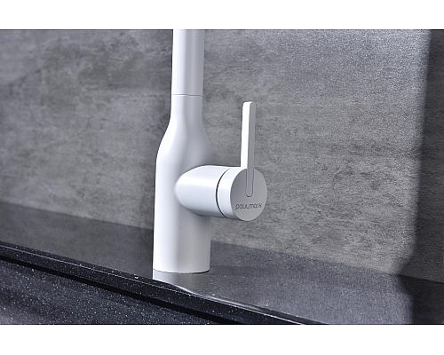 Смеситель для кухни Paulmark Magneto One Ma213188-WH Белый матовый