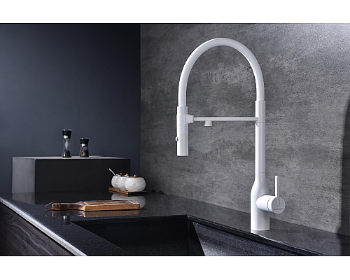 Смеситель для кухни Paulmark Magneto One Ma213188-WH Белый матовый