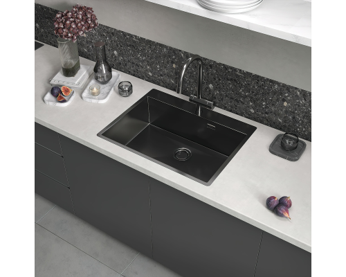 Кухонная мойка Reflexion Iseo RX2265BL оружейная сталь