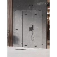 Душевое ограждение NEW TRENDY AVEXA BLACK R 90x70x200 черный
