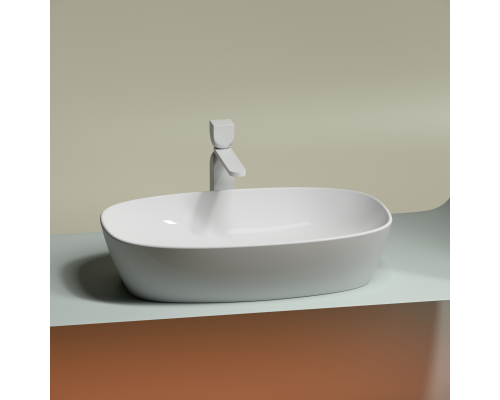 Чаша накладная овальная Ceramica Nova Element 60x38 белый