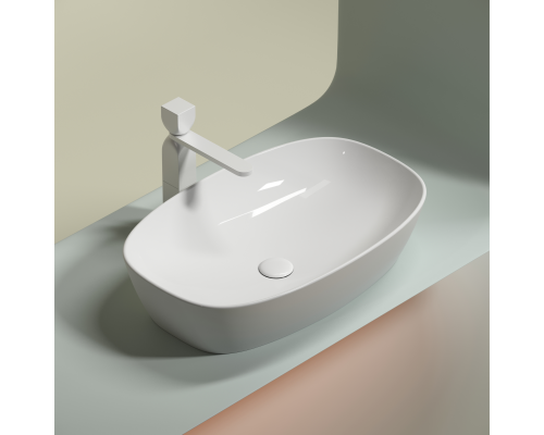 Чаша накладная овальная Ceramica Nova Element 60x38 белый