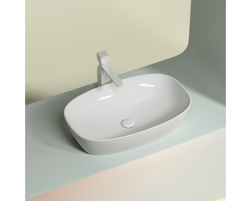Чаша накладная овальная Ceramica Nova Element 60x38 белый