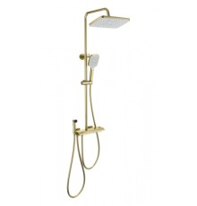 Душевая система с гигиеническим душем и термостатом Wonzon&Woghand, Брашированное золото