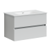 Тумба под раковину SANCOS Urban 790х450х550, c двумя ящиками, белый глянец