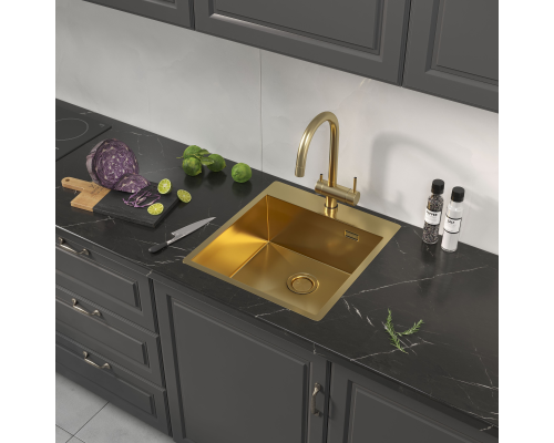 Кухонная мойка Reflexion Iseo RX2246GD брашированное золото