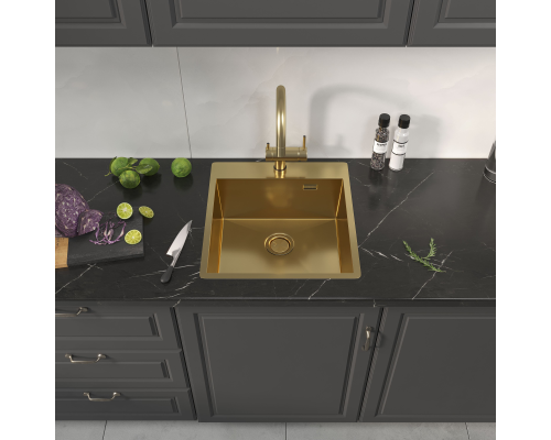 Кухонная мойка Reflexion Iseo RX2246GD брашированное золото