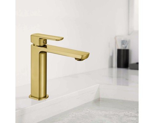 Смеситель для раковины Vincea Next VBF-1N1BG однорычажный, брашированное золото