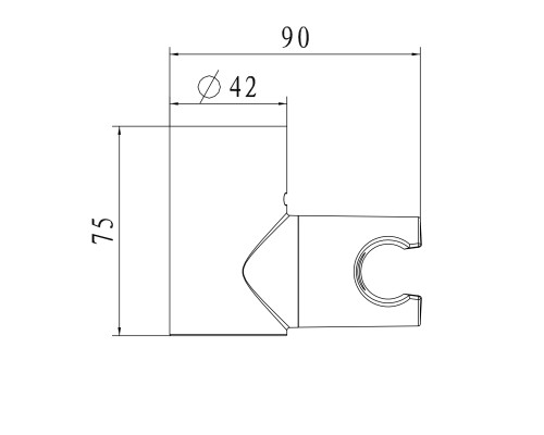 Настенный держатель Wonzon&Woghand, Хром WW-994224-CR