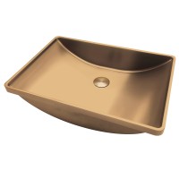 Раковина встраиваемая сверху ABBER Wasser Kreis розовое золото матовое