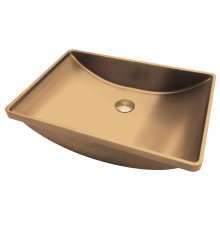 Раковина встраиваемая сверху ABBER Wasser Kreis розовое золото матовое